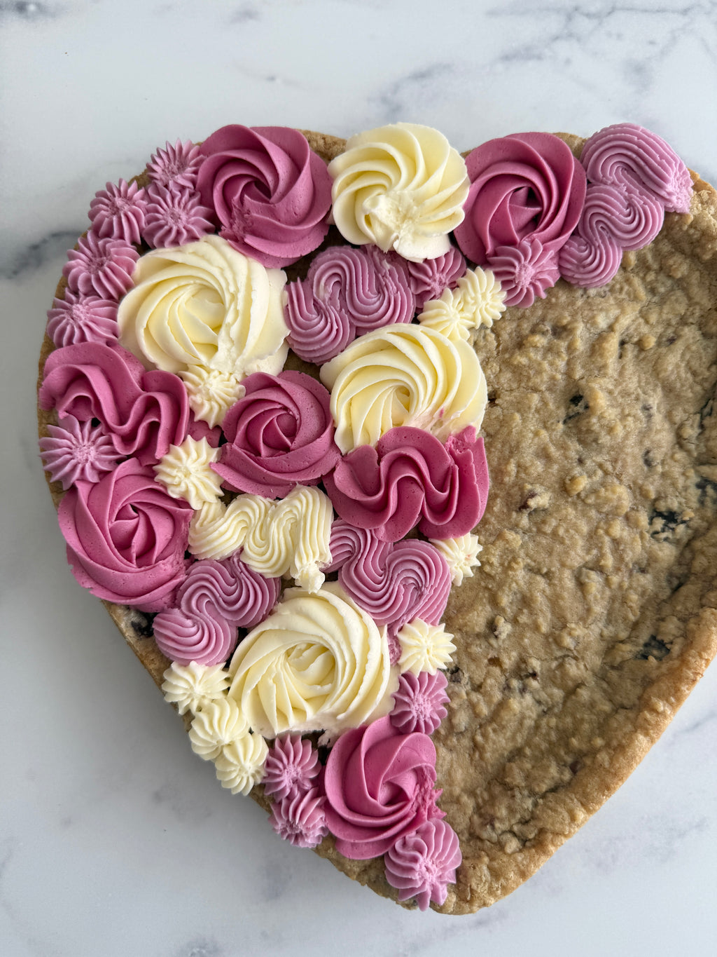Festive Cookie Cake: Heart Design